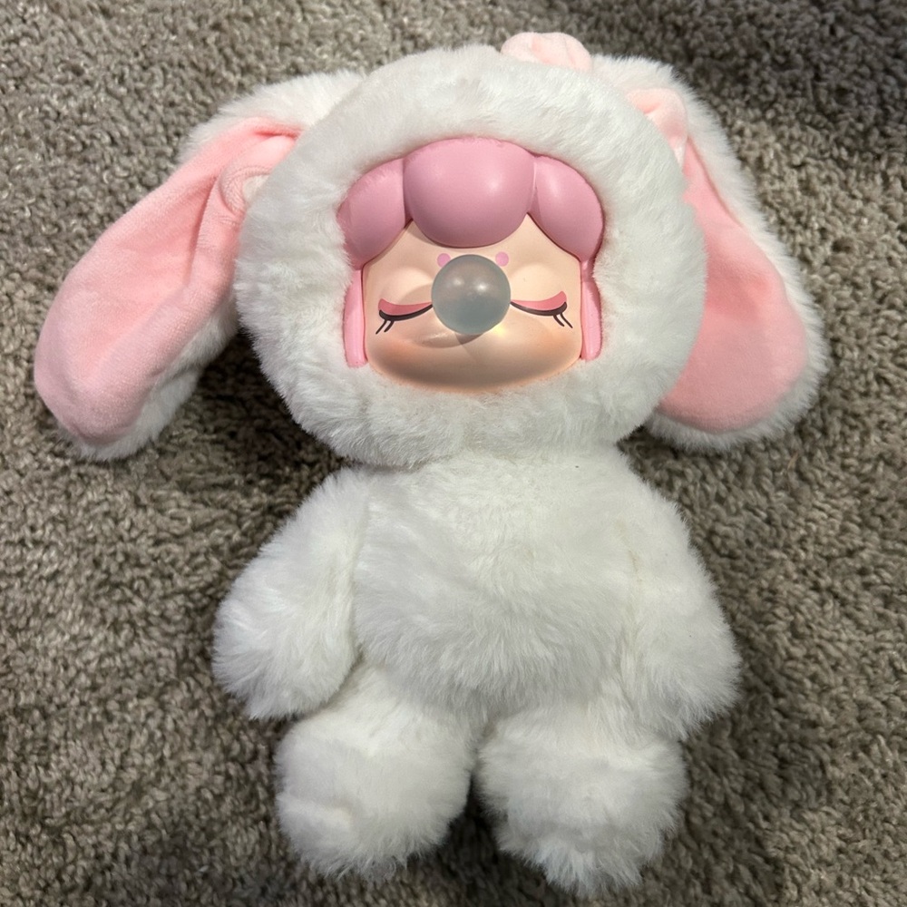 Rolife Nanci Shining Bunny Series. Adorable Pink and White Bunny Doll